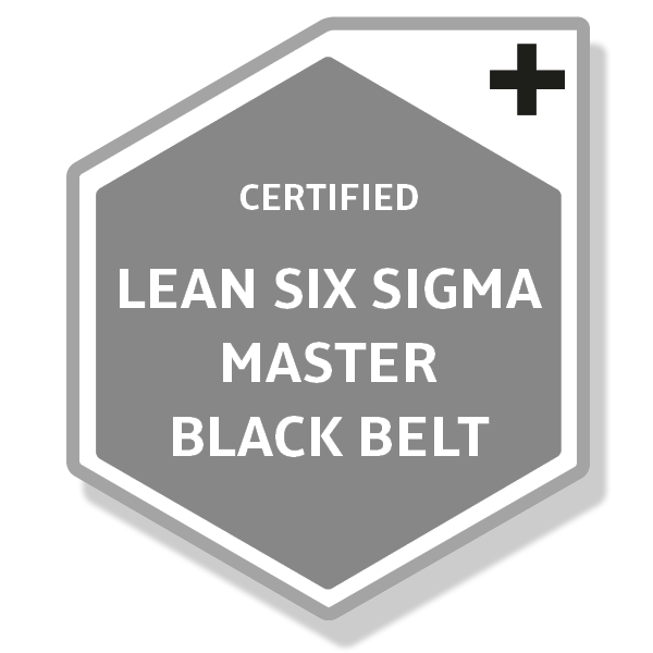 Darkgrey digital Badge for UMS Lean Six Sigma Master Black Belt