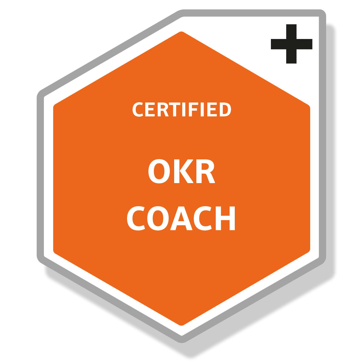 Orange digital Badge for UMS OKR Coach