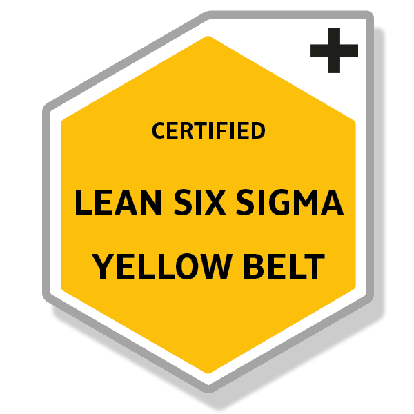 Yellow digital Badge for UMS Lean Six Sigma Yellow Belt