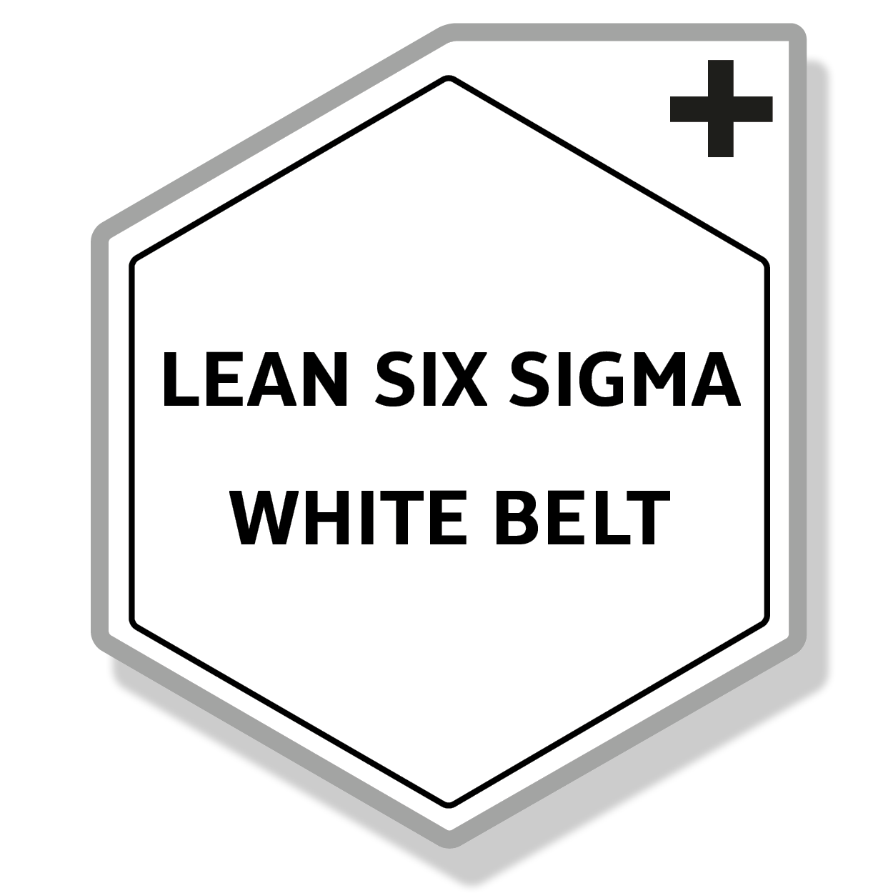 White digital Badge for UMS Lean Six Sigma White Belt